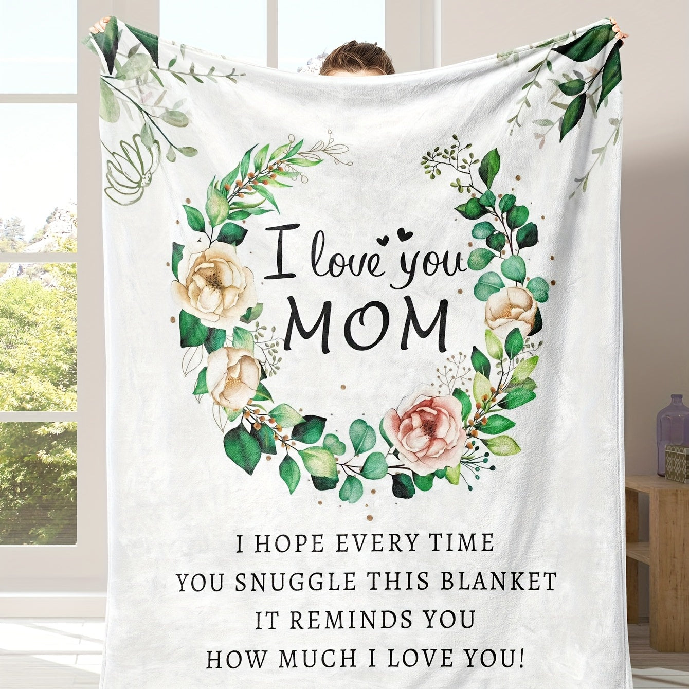 1pc Soft and Cozy Flannel Blanket - Perfect for Mom with Dementia - for Couch, Bed, Sofa, and Traveling