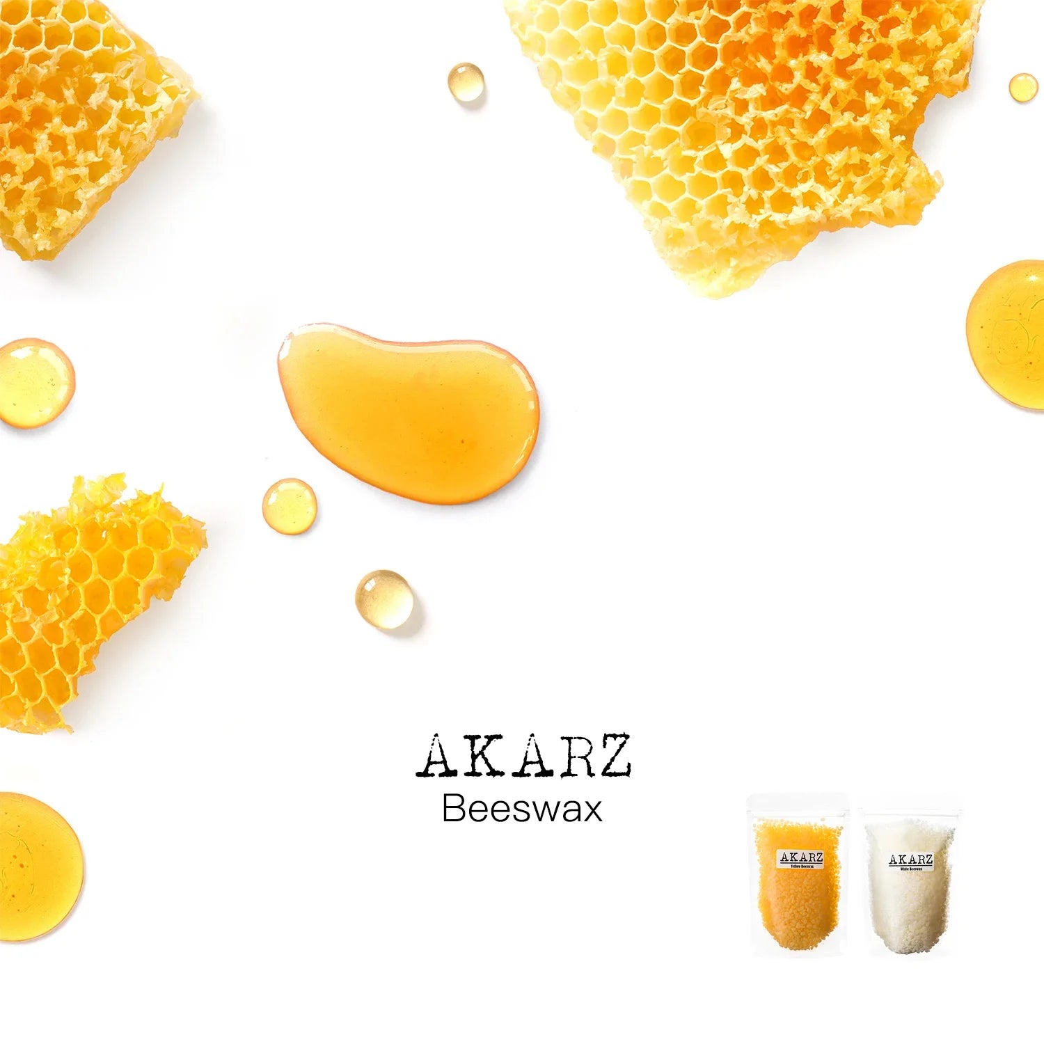 AKARZ White Beeswax Pure Natural Cosmetic Grade Top Quality For DIY Lip Balms Lotions Candles Bees Wax Pastilles