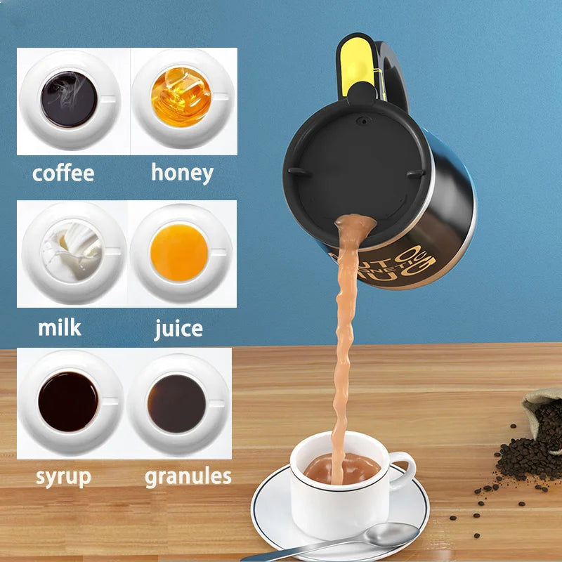 Automatic Self Stirring Magnetic Mug Smart Espresso Coffee Cup Milk Blender Mixer Auto Thermal Mug for Teacher Fathers Day Gift