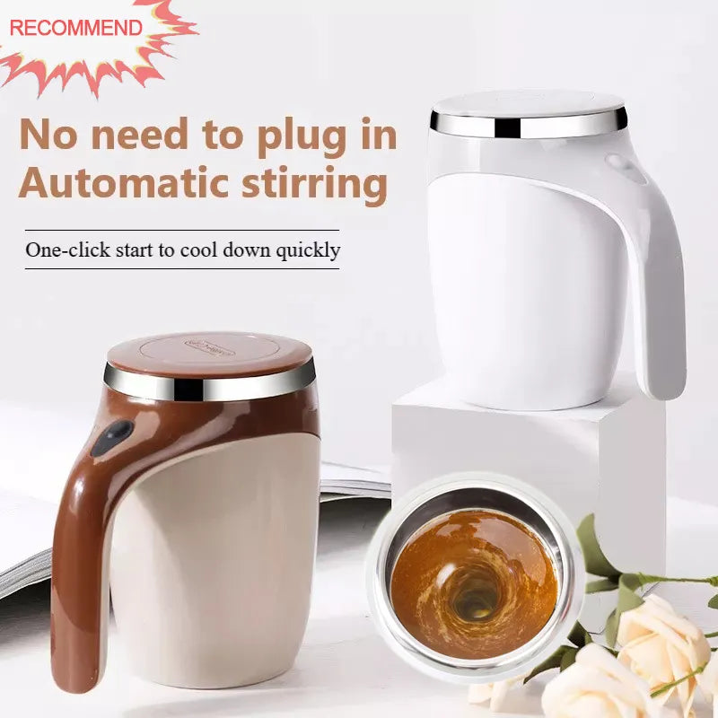 Automatic Stirring Magnetic Mug Rotating Rechargeable Model Stirring Coffee Cup Electric Stirring Cup Lazy Milkshake Water Cup