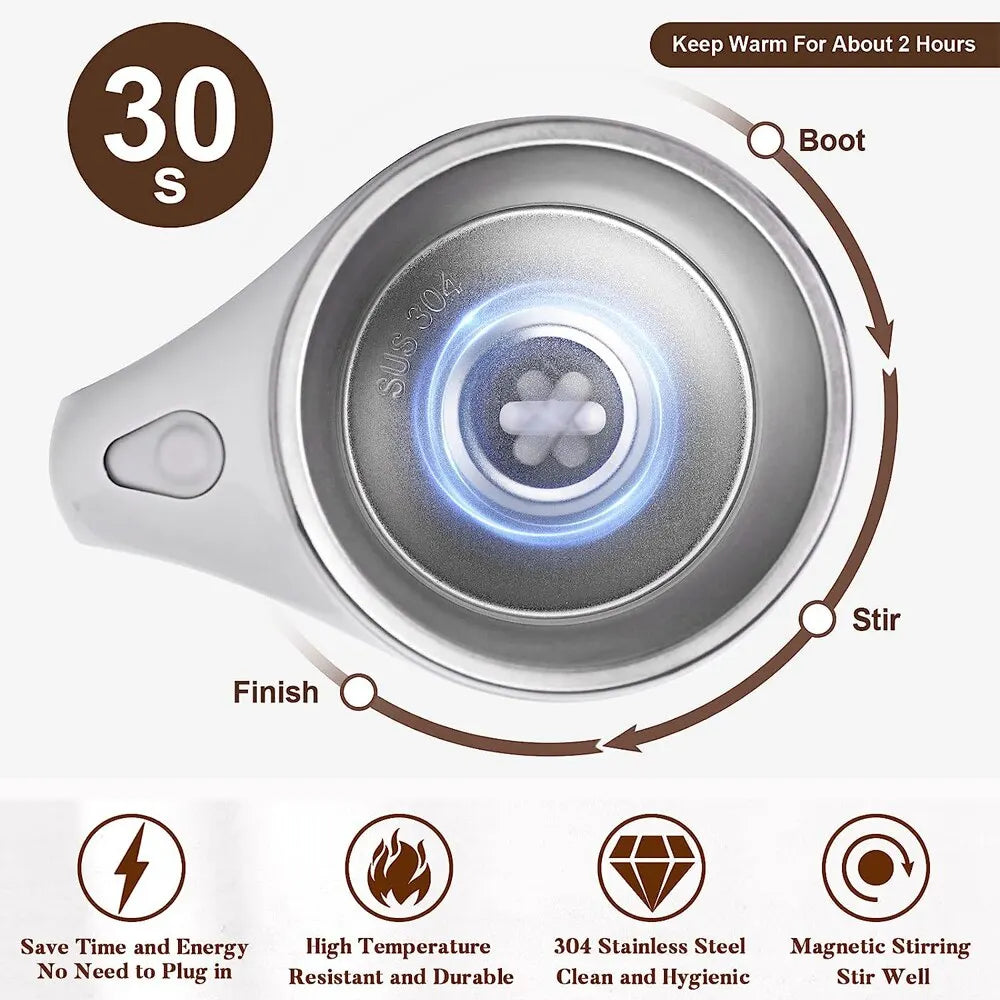 Automatic Stirring Magnetic Mug Rotating Rechargeable Model Stirring Coffee Cup Electric Stirring Cup Lazy Milkshake Water Cup