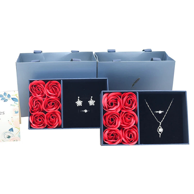 Christmas Gift Box Rose Flower Box Artificial Flower Girl Birthday Weeding Mothers Day Party&Event Valentines Day Gifts