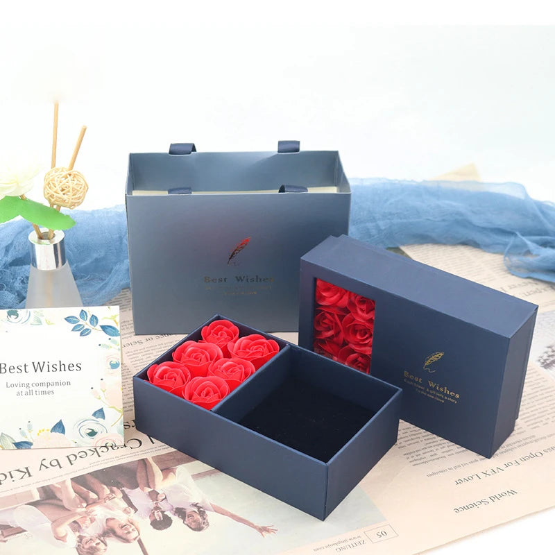 Christmas Gift Box Rose Flower Box Artificial Flower Girl Birthday Weeding Mothers Day Party&Event Valentines Day Gifts