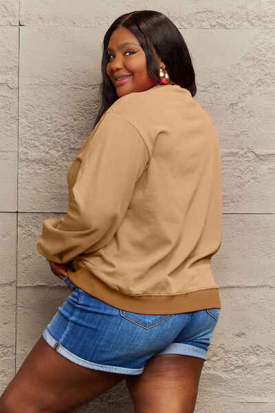 Simply Love Full Size ROCK & LOVE Round Neck Sweatshirt