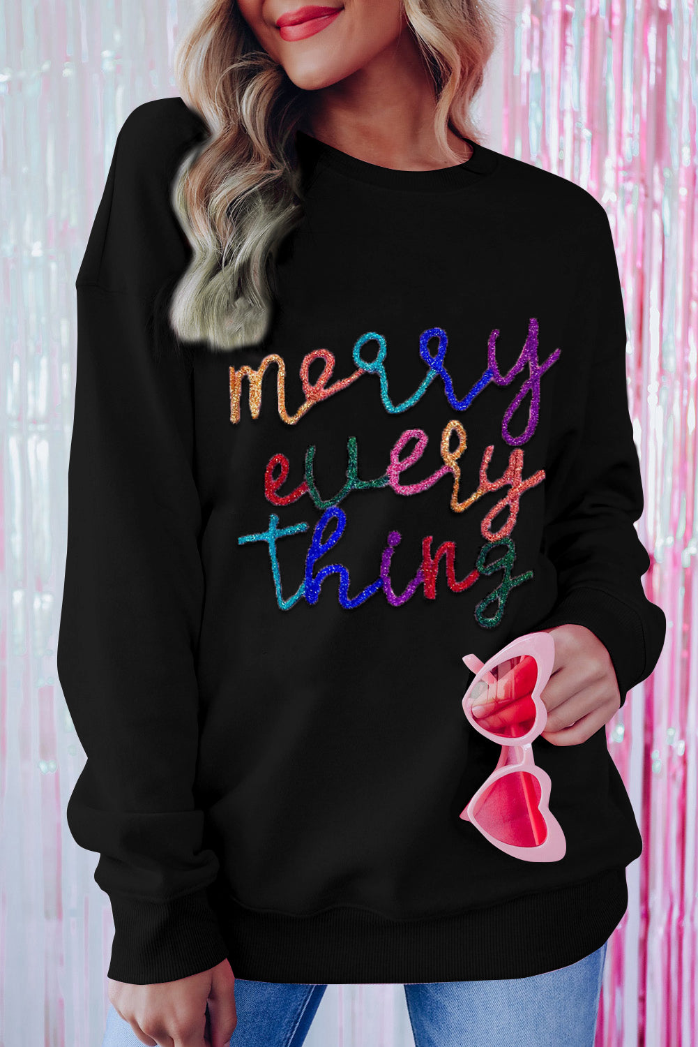 Letter Graphic Dropped Shoulder Sweatshirt