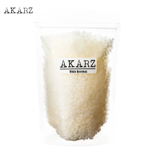 AKARZ White Beeswax Pure Natural Cosmetic Grade Top Quality For DIY Lip Balms Lotions Candles Bees Wax Pastilles