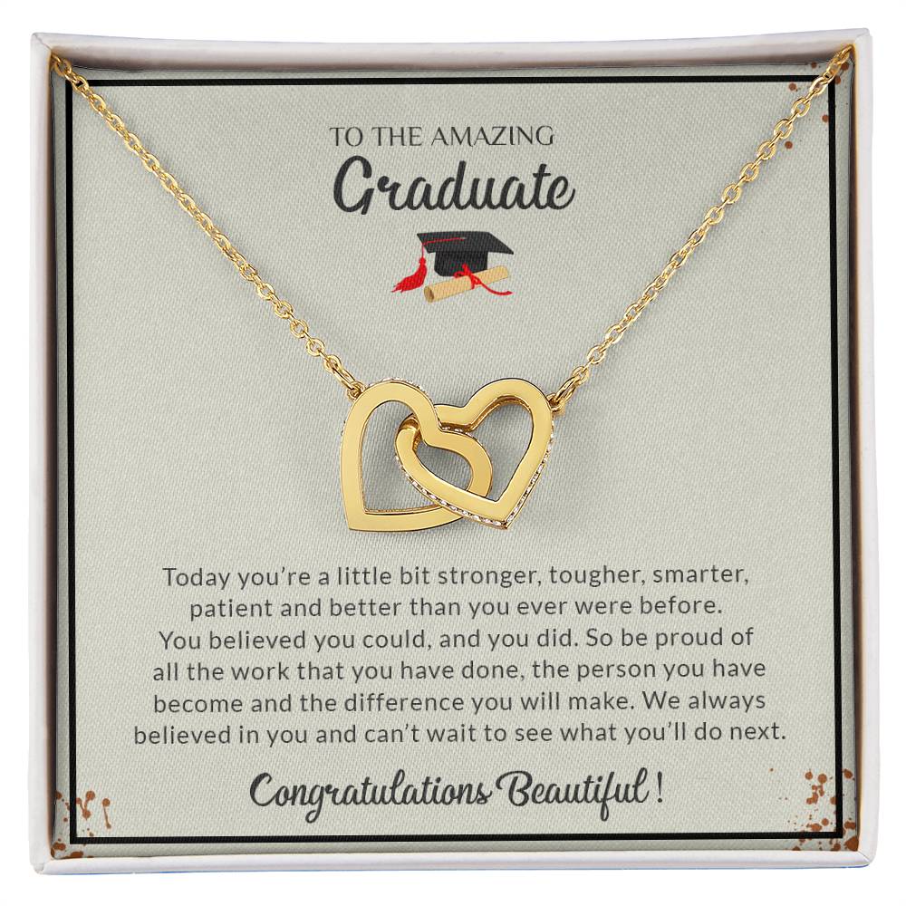 For Graduate | Congratulations - Interlocking Hearts necklace