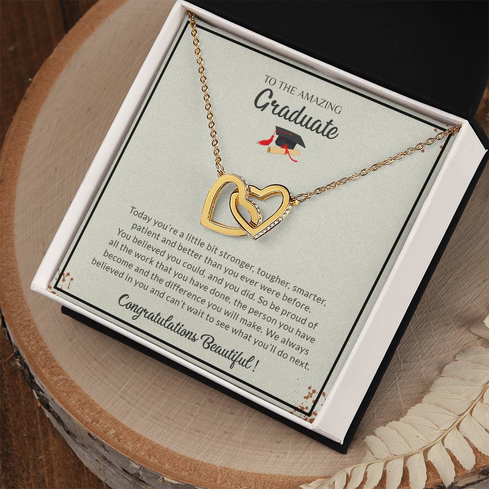 For Graduate | Congratulations - Interlocking Hearts necklace
