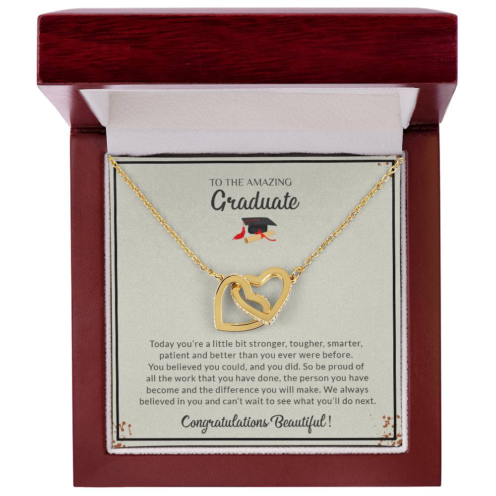 For Graduate | Congratulations - Interlocking Hearts necklace