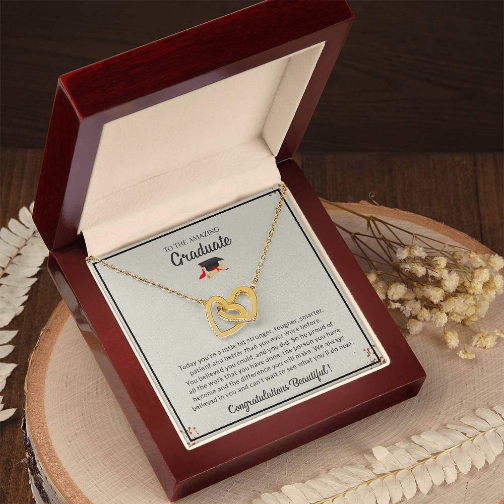 For Graduate | Congratulations - Interlocking Hearts necklace