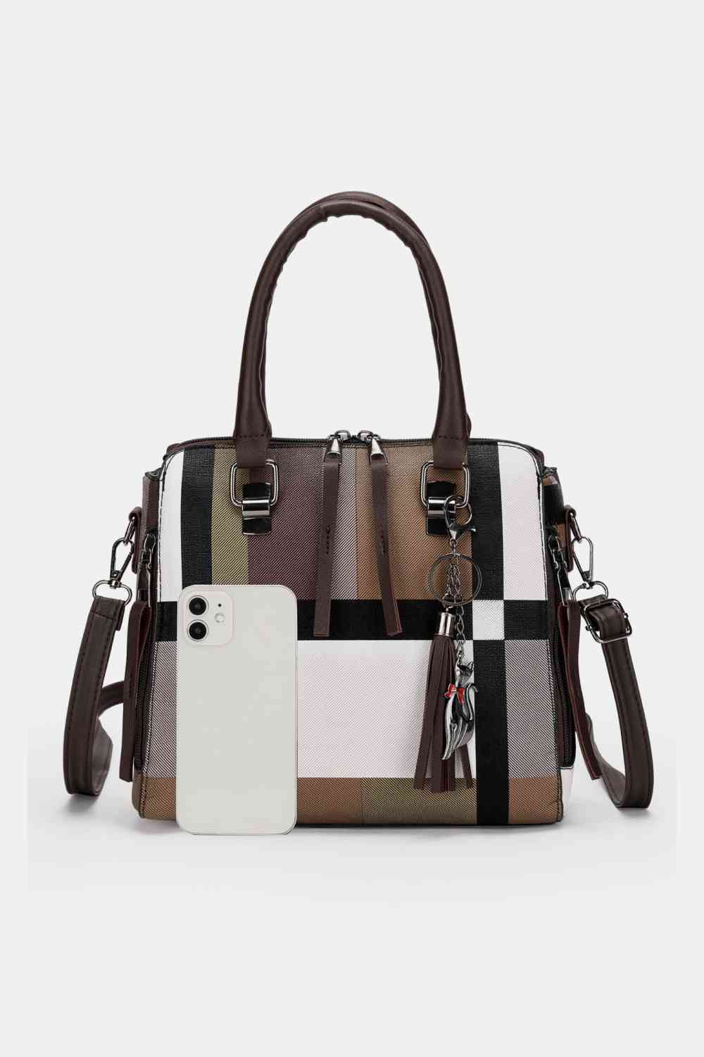 4-Piece Color Block PU Leather Bag Set - Enhance Your Attire.